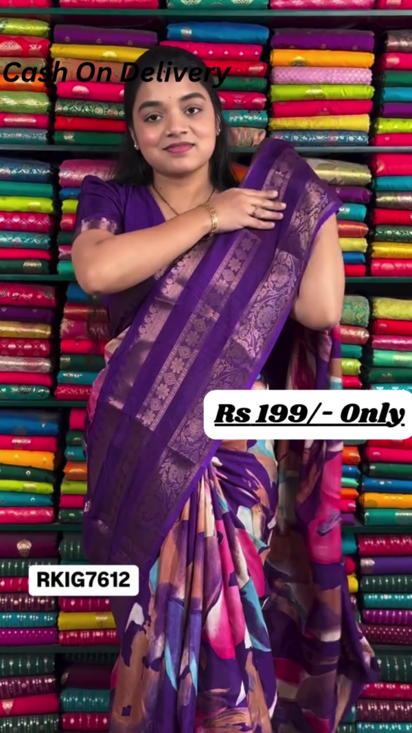 Elegant Tissue Silk Lace Border Purple Saree – A Perfect Blend of Grace and Luxury