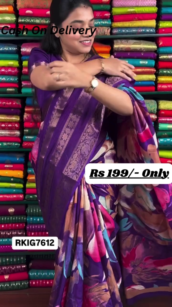 Elegant Tissue Silk Lace Border Purple Saree – A Perfect Blend of Grace and Luxury