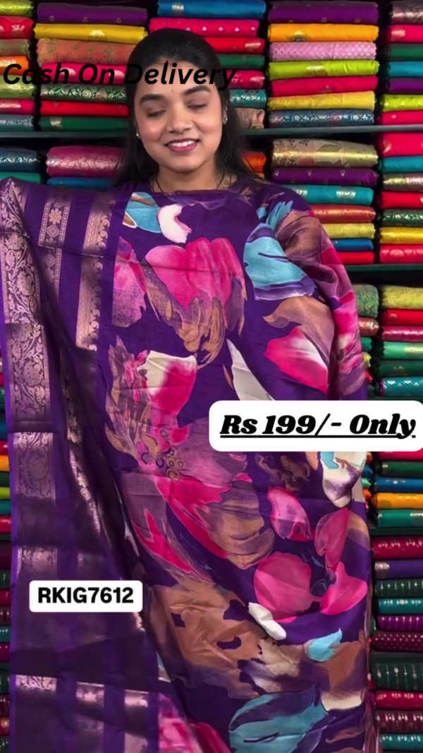 Elegant Tissue Silk Lace Border Purple Saree – A Perfect Blend of Grace and Luxury