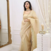 Classic Fawn Stone Embellished Saree – A Perfect Blend of Grace and Glamour