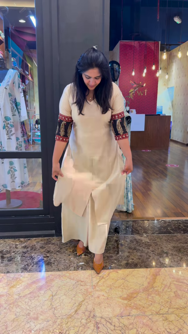 Beautiful South Cotton Embroidery Kurta with Pant – A Perfect Blend of Comfort and Traditional Elegance