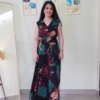 Green Printed Sleeveless Maxi Dress