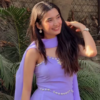 Women Lavender Ethnic Dress with Dupatta Party Wear Outfit