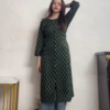 Women Red Floral Kurti with Denim Jeans Indo Western Casual Outfit