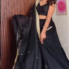 Women's Black Lehenga Set with Dupatta, Party Wear Ethnic Outfit