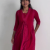 Women's Red Anarkali Dress Traditional Festive Ethnic Wear Outfit