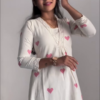Women's Red Anarkali Dress Traditional Festive Ethnic Wear Outfit