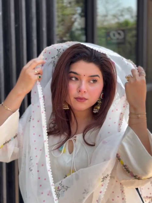 Ivory Bloom Kurti