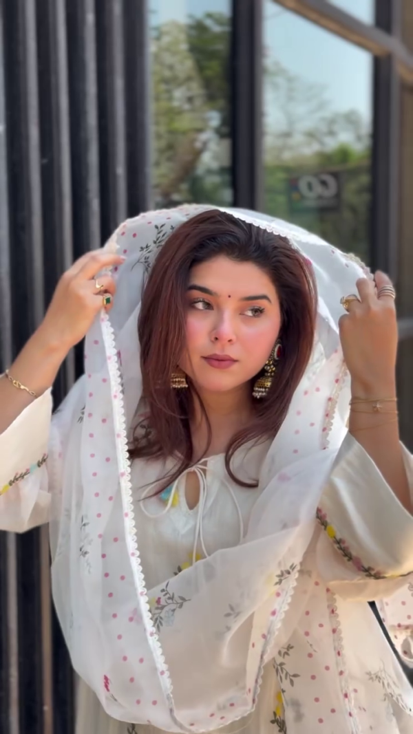 Ivory Bloom Kurti