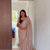 Pink Sequin Saree – Glam Wedding Party Look ✨