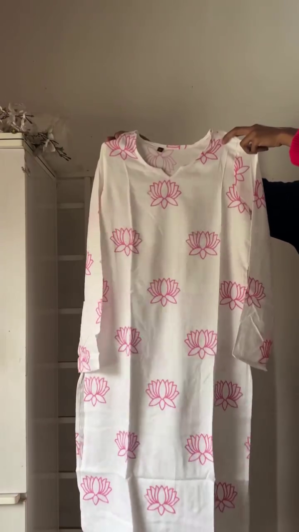 Olive Floral Kurti