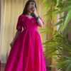 Hot Pink Anarkali Kurta Set