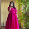 Hot Pink Anarkali Kurta Set