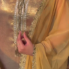 Golden Embroidered Kaftan Dress