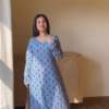 Sky Blue Floral Printed Lounge Kurta Set