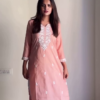 Purple Sleeveless Embroidered Kurta Set