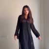 Black Embroidered Straight Kurta