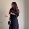 Black Embroidered Straight Kurta