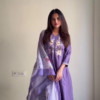 Lavender Floral Kurta Dupatta Set