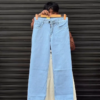 Light Blue Wide Leg Denim Jeans