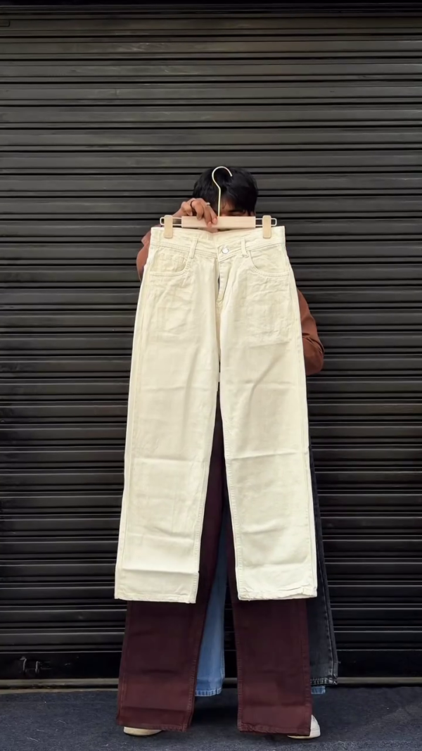 Light Blue Wide Leg Denim Jeans