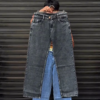 Light Blue Wide Leg Denim Jeans